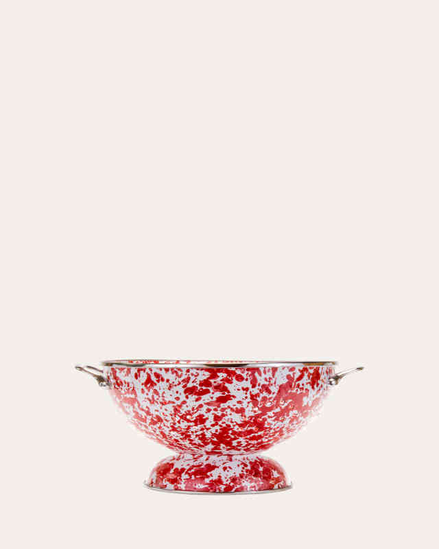 Red Swirl Medium Colander